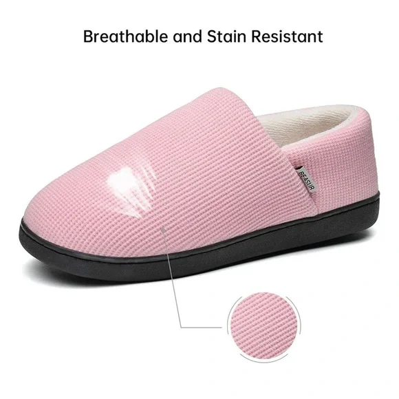 New Women’s Memory Foam House Slippers Pink​ - Picture 2 of 7